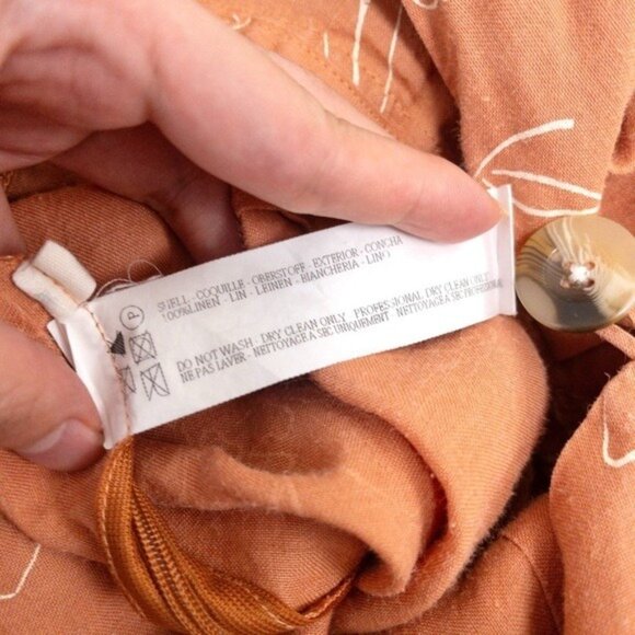 Capulet Isalina Linen Cropped Jumpsuit S Oleander Floral Puff Sleeve Wide Leg - Picture 14 of 14